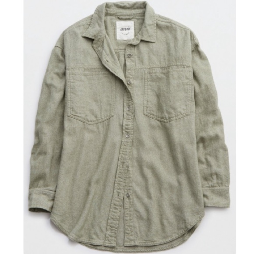 Aerie Olive Twill Shirt